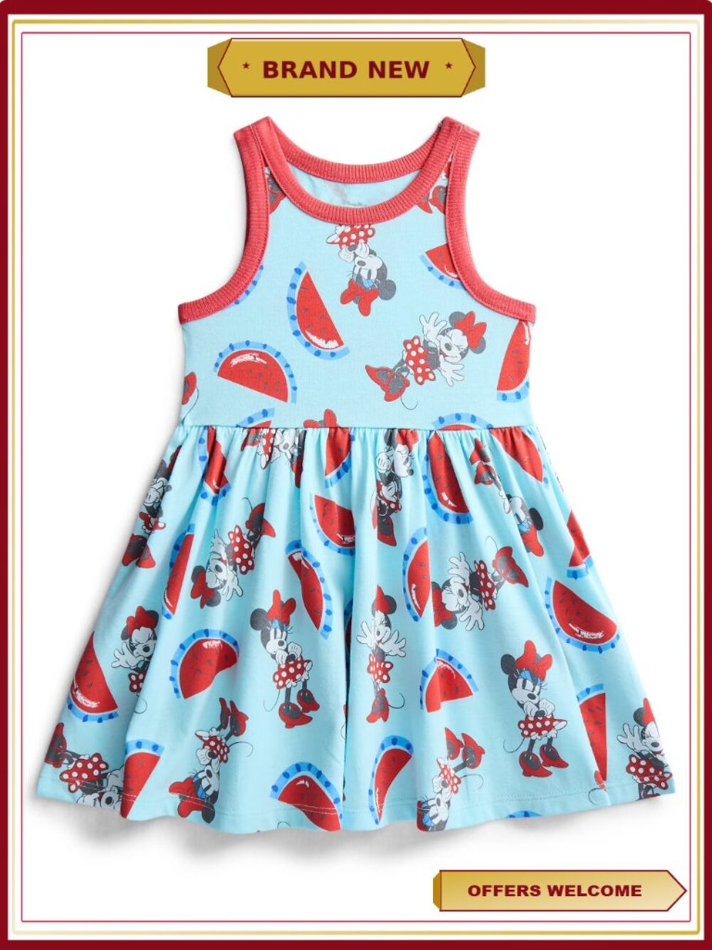 Toddler Girls Allover Print Graphic Tank Dress Sleeveless Pull-On